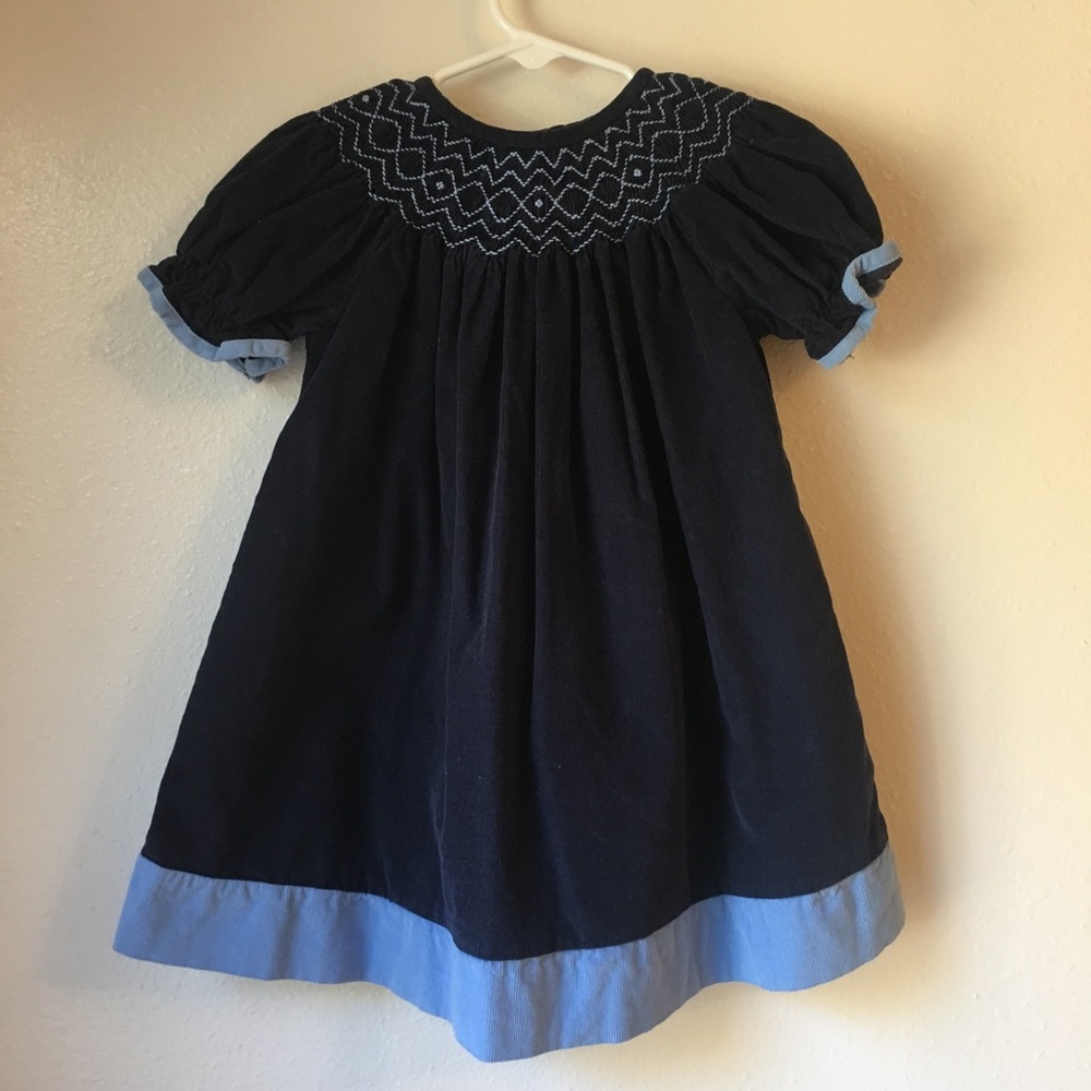 Girls 12mo smocked corduroy dress